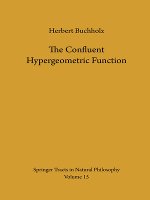cover image of The Confluent Hypergeometric Function